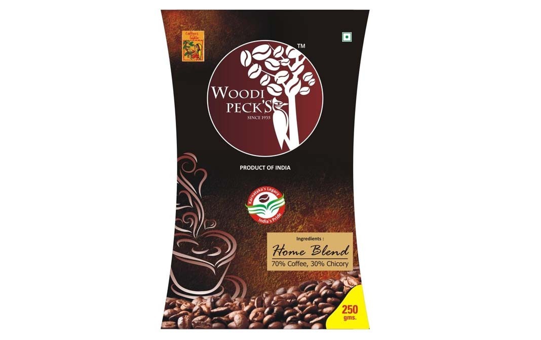 Woodi Peck's Home Blend- 70% Coffee, 30% Chicory   Pack  250 grams